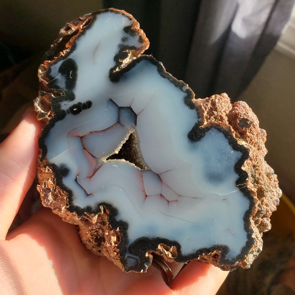 Blue Agate Geode - Picture 2 of 5